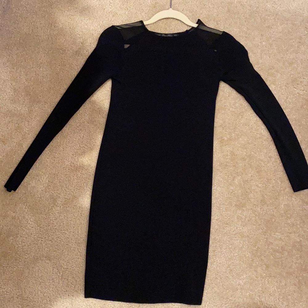 Zara black knit dress